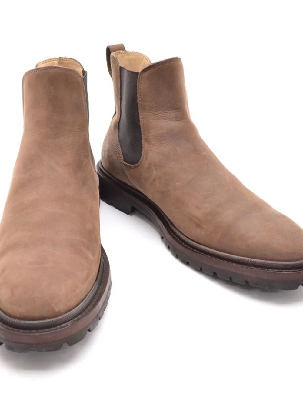 Men Koio Fermo Handmade Brown Suede Chelsea Boots 43